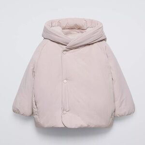 Zara Kids Light Beige Puffer Jacket